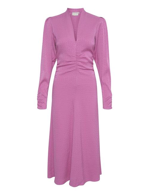 Gestuz Brinagz Midi V-Neck Dress Gestuz Pink