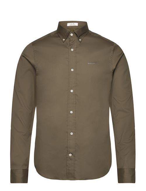 GANT Slim Pinpoint Oxford Shirt GANT Khaki