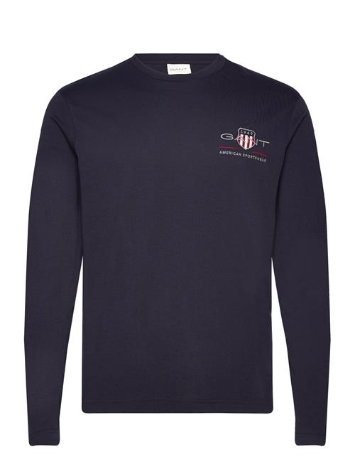 Se GANT Reg Medium Archive Shield Ls T GANT Navy ved Booztlet