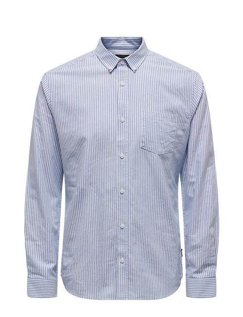 ONLY & SONS Onsremy Ls Reg Wash Stripe Oxford Shirt ONLY & SONS Blue