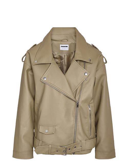 NOISY MAY Nmpaulina Over Biker Jacket Noos NOISY MAY Beige