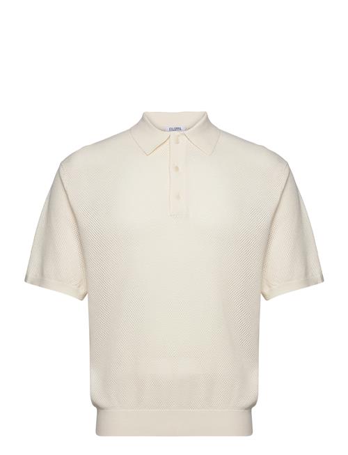 Se Filippa K Mesh Polo Filippa K Cream ved Booztlet