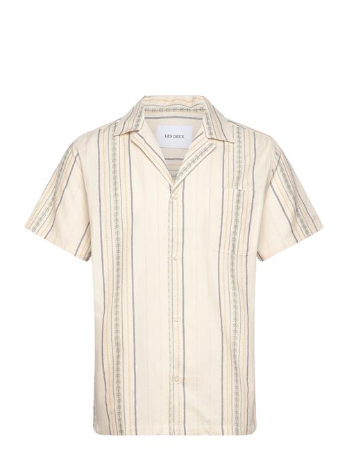 Les Deux Leo Embroidery Ss Shirt Les Deux Beige