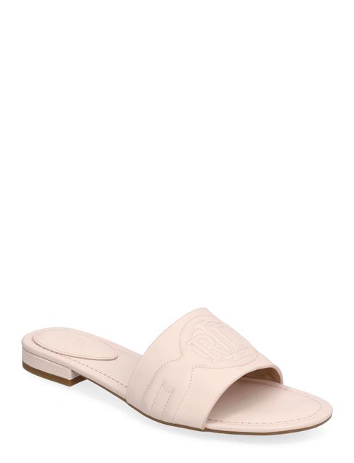 Se Alegra Iii Nappa Leather Slide Sandal Lauren Ralph Lauren Pink ved Booztlet