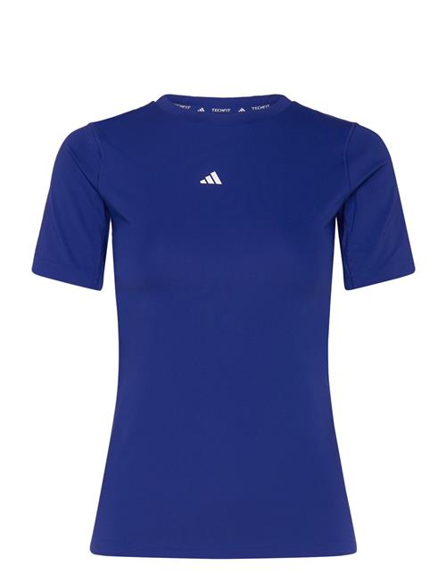 Se adidas Performance Techfit Training T-Shirt Adidas Performance Blue ved Booztlet