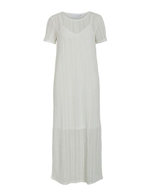 Vila Vigardea O-Neck S/S Ankle Dress Vila White