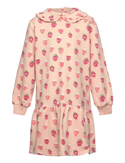 Minymo Dress Ls Aop Sweat Minymo Pink