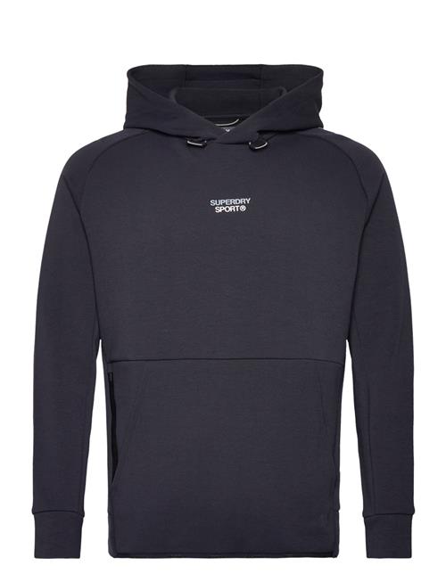 Se Superdry Sport Sport Tech Logo Loose Hood Superdry Sport Navy ved Booztlet