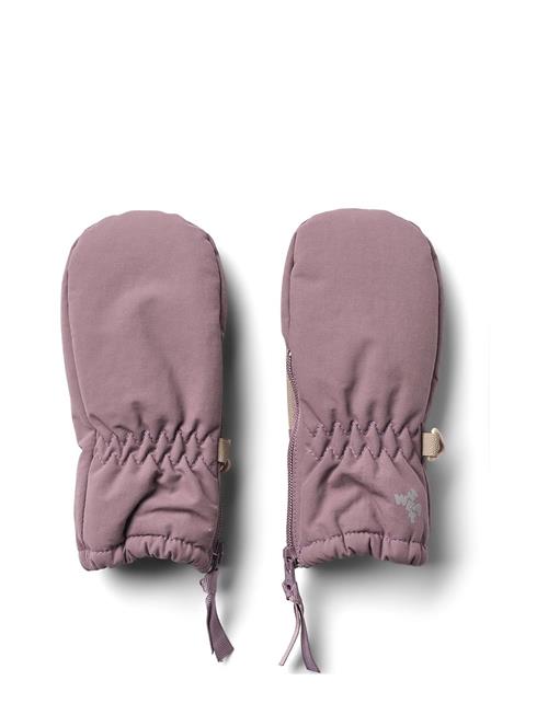 Wheat Mittens Zipper Tech Wheat Purple