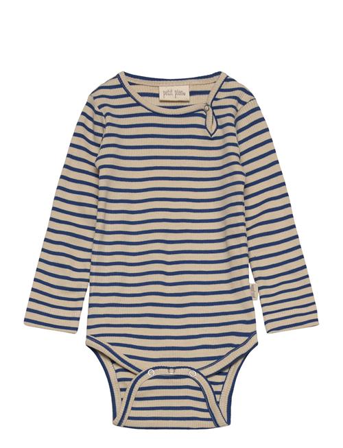 Body L/S Modal Striped Petit Piao Brown