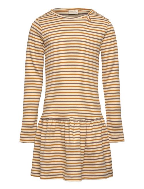 Petit Piao Dress L/S Modal Striped Petit Piao Yellow