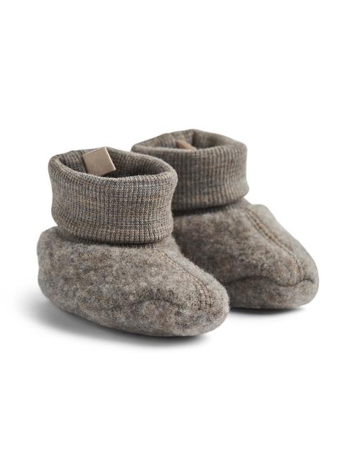 Wheat Wool Fleece Booties Lei Wheat Brown