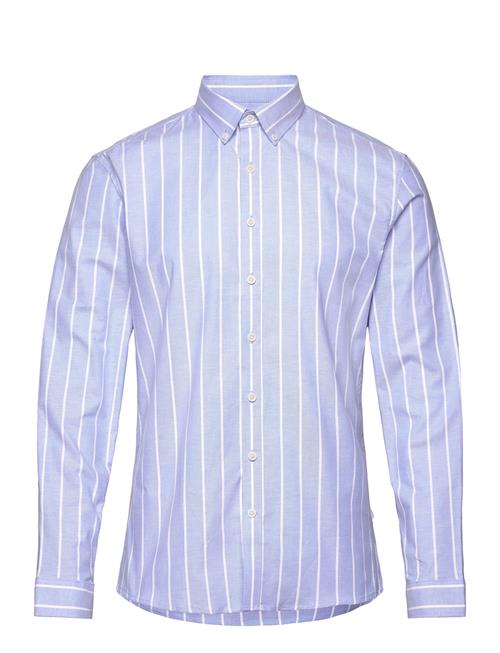 Lindbergh Striped Superflex Oxford L/S Lindbergh Blue