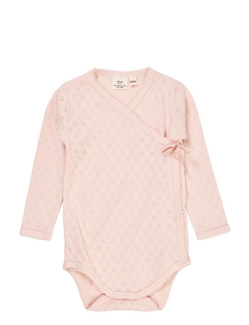 Copenhagen Colors Pointelle Heart Crossover Body Ls Copenhagen Colors Pink