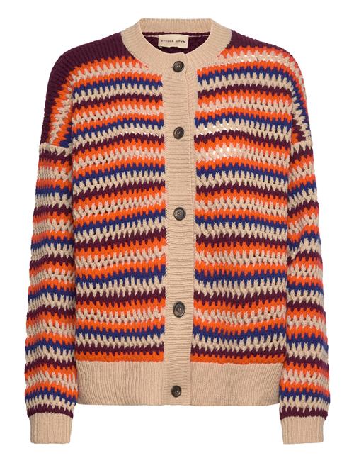 Italian Wool Knit Cardigan Stella Nova Orange