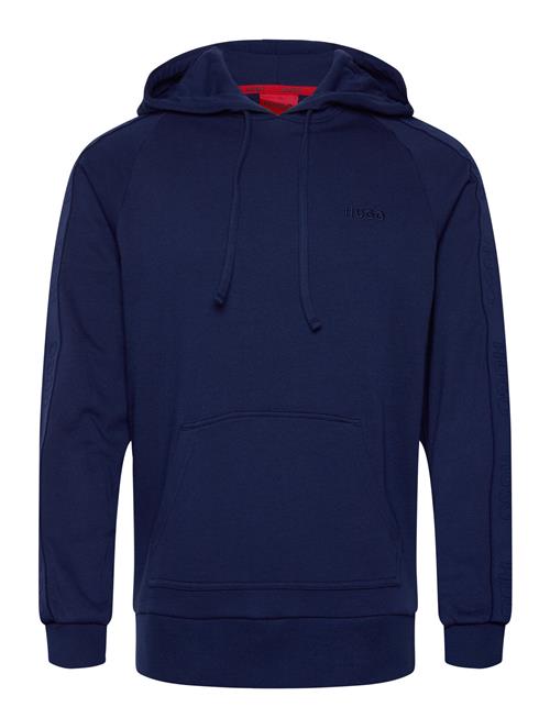 Se HUGO Tonal Logo Hoodie HUGO Blue ved Booztlet