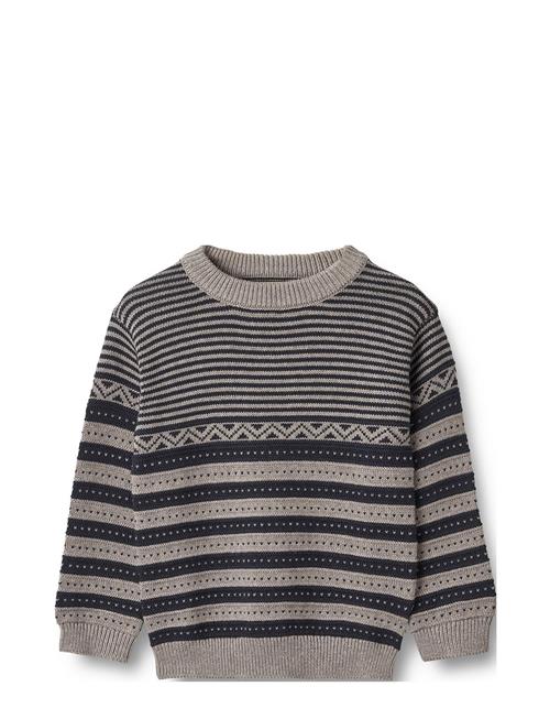 Knit Pullover Janus Wheat Navy