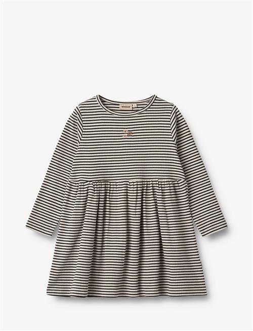 Wheat Jersey Dress L/S Sessa Wheat Black