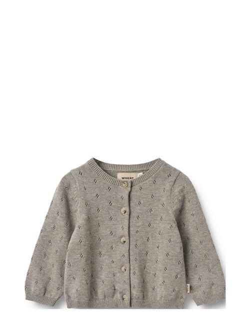 Se Wheat Knit Cardigan Maia Wheat Grey ved Booztlet