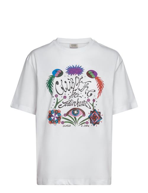 Scotch & Soda Chest Artwork Loose Fit T-Shirt Scotch & Soda White