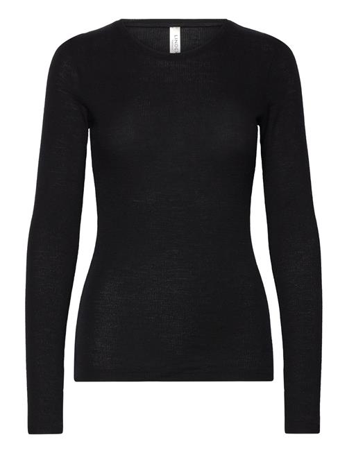 Lindex Top Merino Wool Rib Ls Lindex Black