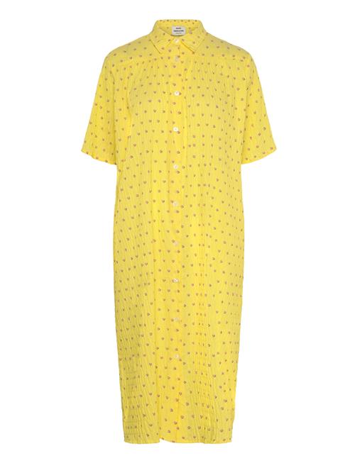 Mads Nørgaard Crinckle Pop Canaria Dress Aop Mads Nørgaard Yellow