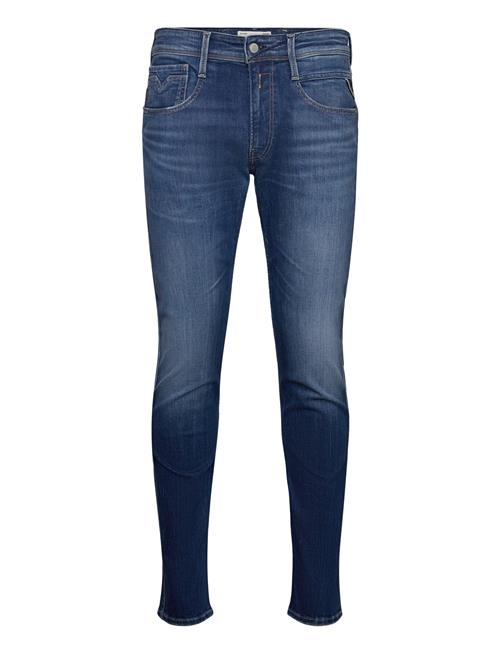 Se Replay Anbass Trousers Slim 573 Online Replay Blue ved Booztlet