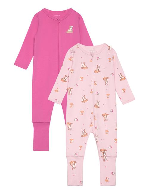 name it Nbfnightsuit 2P Zip Ff Rose Deer Noos Name It Pink