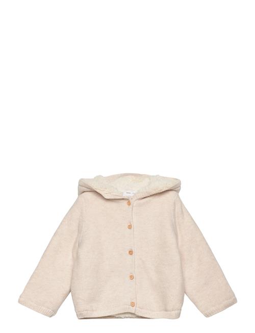 Se Mango Cardigan With Stitched Sheepskin Lining Mango Beige ved Booztlet