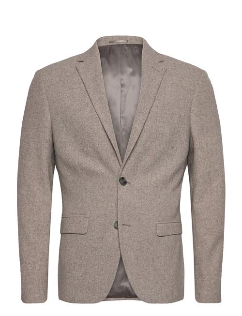 Flannel Wool Blend Blazer Lindbergh Beige