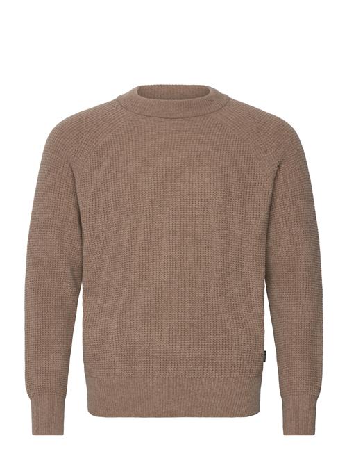 Pompeii Ribbed Beige Wool Knit Sweater Pompeii Beige