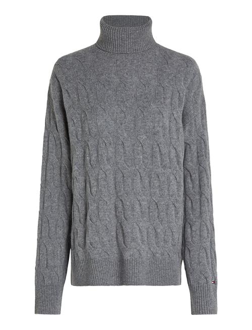 Tommy Hilfiger Soft Wool Cable Roll-Nk Sweater Tommy Hilfiger Grey