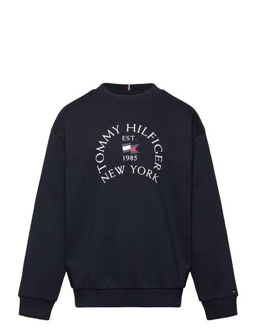 Nautical Arch Print Fleece Cn Tommy Hilfiger Navy