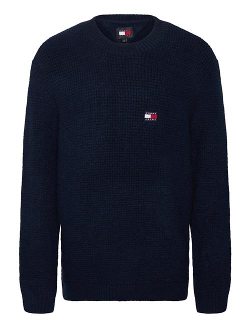 Se Tommy Jeans Tjm Reg Waffle Sweater Tommy Jeans Navy ved Booztlet