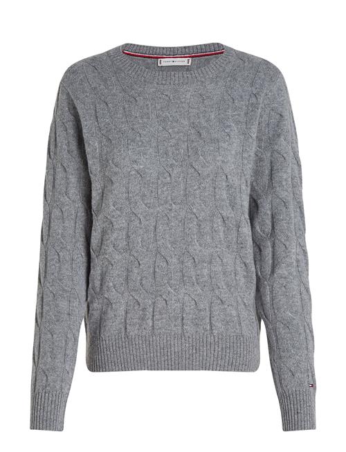 Soft Wool Cable C-Nk Ls Swt Tommy Hilfiger Grey