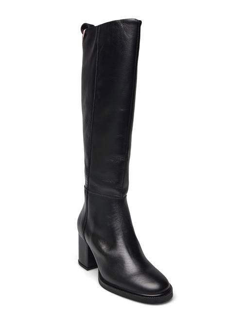 Tommy Hilfiger Long Boot Mid Wrapped Lthr Heel Tommy Hilfiger Black