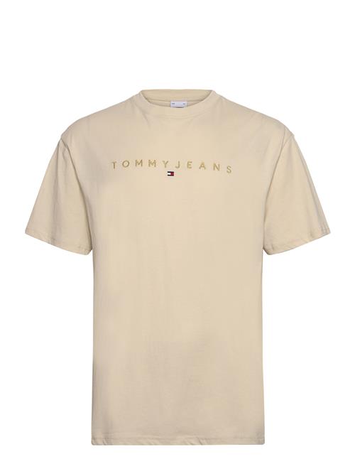 Tommy Jeans Tjm Reg Gold Linear Logo Tee Ext Tommy Jeans Beige