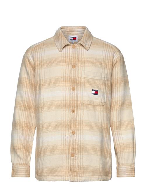 Tjm Badge Check Overshirt Tommy Jeans Beige