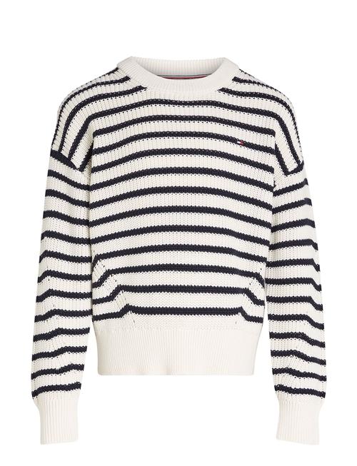 Se Tommy Hilfiger Essential Stripe Sweater Tommy Hilfiger White ved Booztlet