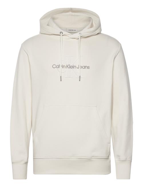 Se Calvin Klein Jeans Chenille Monologo Hoodie Calvin Klein Jeans Cream ved Booztlet