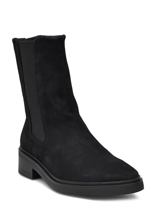 Se Calvin Klein Heel Chelsea Boot 30 Sue Calvin Klein Black ved Booztlet