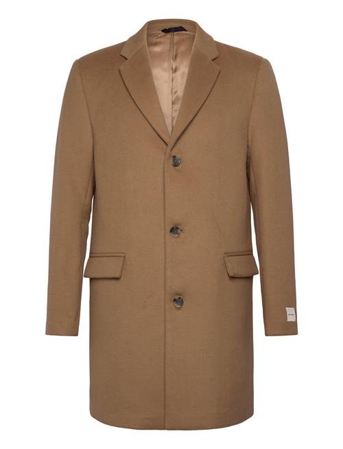 Calvin Klein Fine Wool Blend Coat Calvin Klein Beige