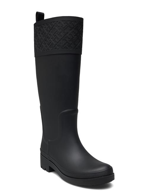 Se Tommy Hilfiger Rubber Long Boot Monogram Tommy Hilfiger Black ved Booztlet