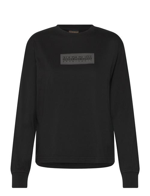 Box Logo Long Sleeve T-Shirt Napapijri Black