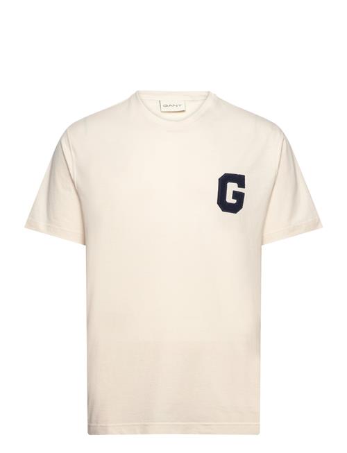 Se GANT G Graphic T-Shirt GANT Cream ved Booztlet