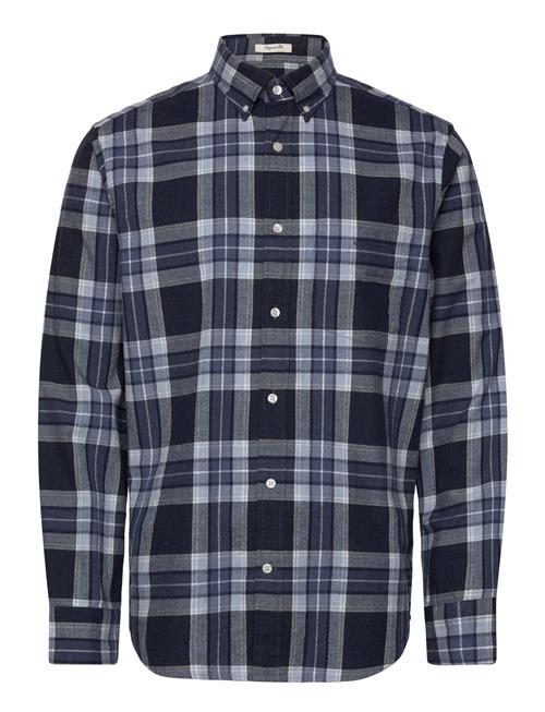 GANT Reg Tartan Melange Check Shirt GANT Navy