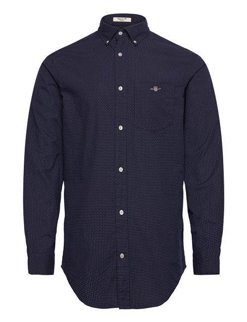 GANT Reg Micro Print Shirt GANT Navy