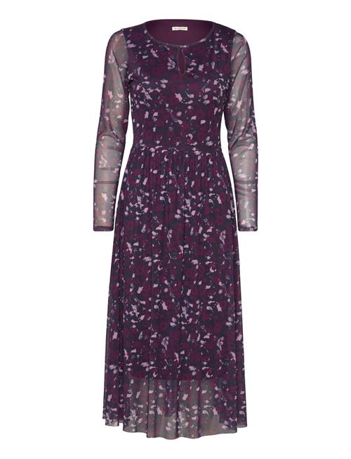 Printed Mesh Dress Tom Tailor Purple