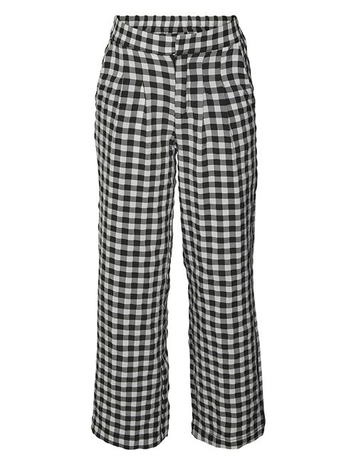 Vero Moda Girl Vmchecksy Wide Pants Wvn Girl Vero Moda Girl Black