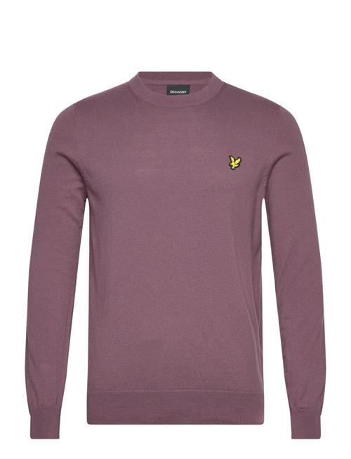 Se Lyle & Scott Cotton Merino Crew Neck Jumper Lyle & Scott Purple ved Booztlet